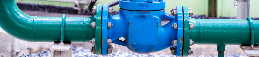 Valves installed in a chemical processing plant